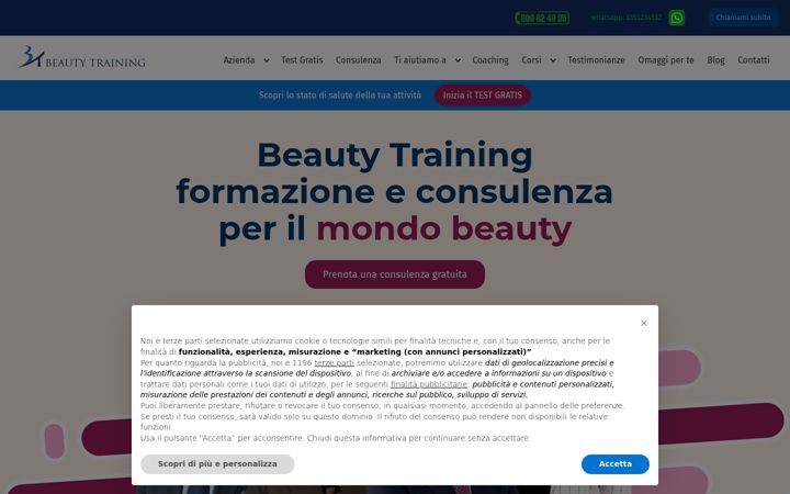 Screenshot of beautytraining.it