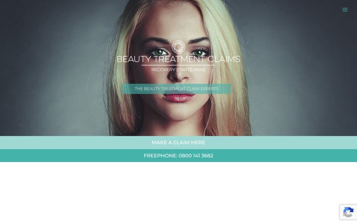 Screenshot of beautytreatmentclaims.co.uk