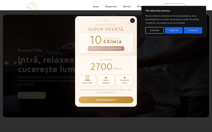 Screenshot of beautyvilla.ro