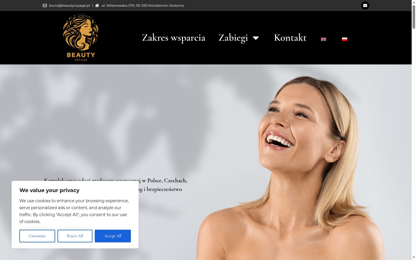 Snímek obrazovky baneru souhlasu zobrazeného před jakoukoli interakcí