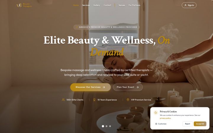 Screenshot of beautyvoyagers.com