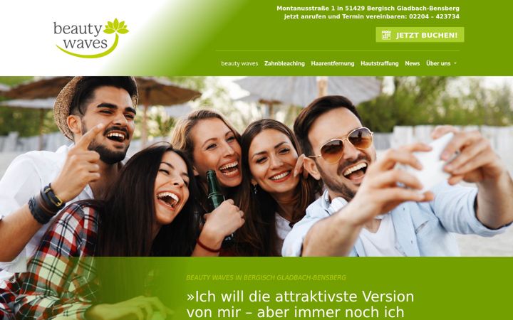 Screenshot stránky beautywaves.eu