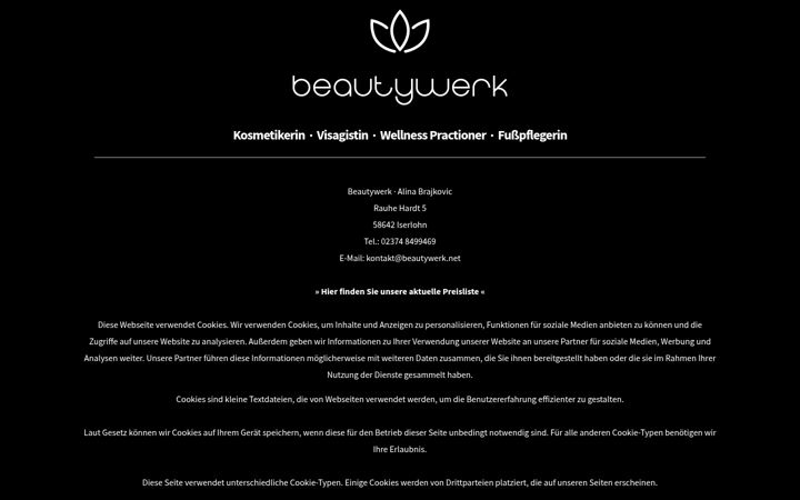 Screenshot of beautywerk.net