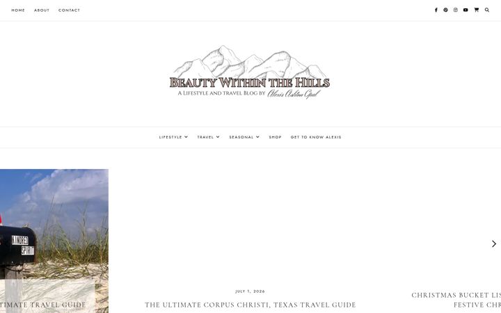Screenshot of beautywithinthehills.com