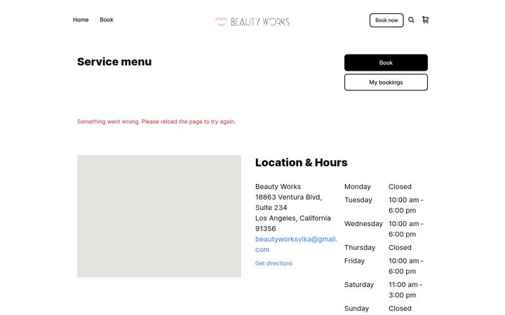 Screenshot of beautyworksla.square.site