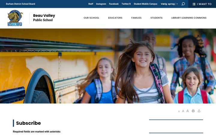 Screenshot of beauvalley-subscribe.ddsb.ca