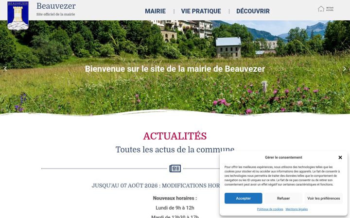 Screenshot of beauvezer.fr