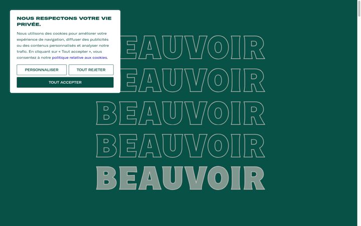 Ekrano kopija beauvoir.ca