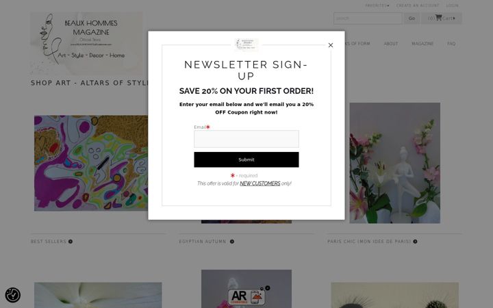 Screenshot of beauxhommesofficialstore.com