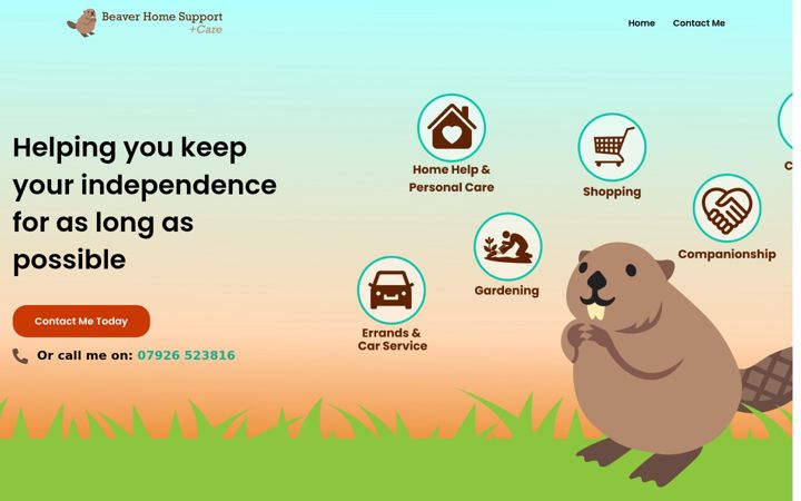 Screenshot of beavercareservices.co.uk