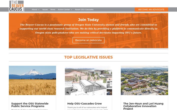 Screenshot of beavercaucus.org