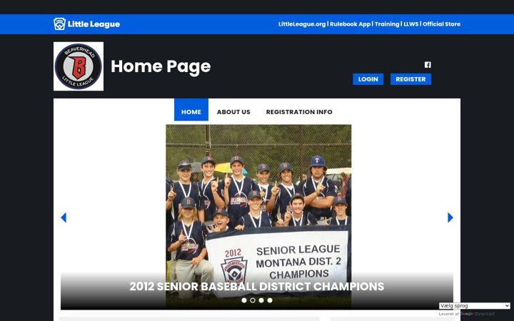 Screenshot of beaverheadlittleleague.org