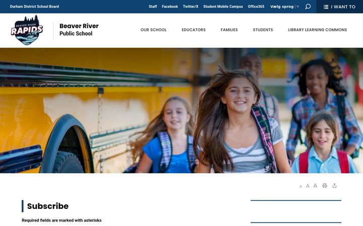 Screenshot of beaverriver-subscribe.ddsb.ca