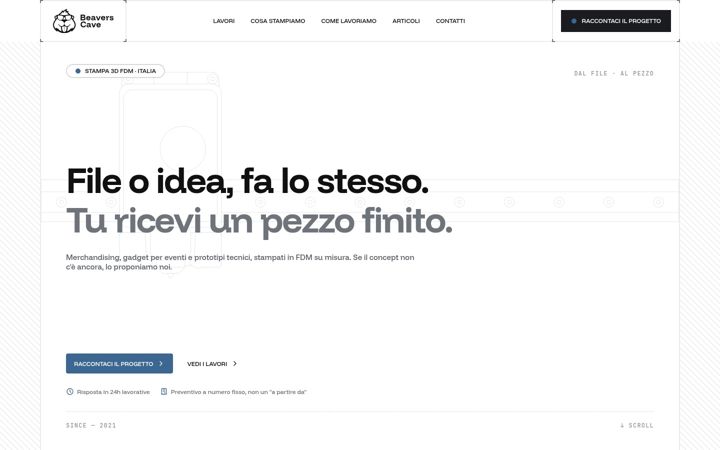 Snimka zaslona za beaverscave.com