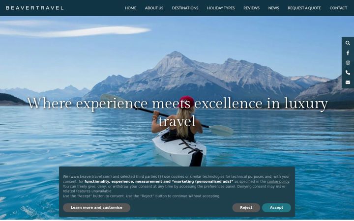 Screenshot of beavertravel.com