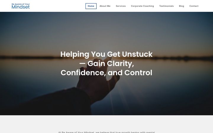 Screenshot of beawareofyourmindset.com