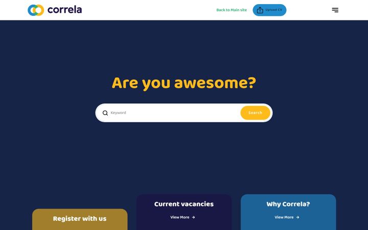 Screenshot of beawesomeatcorrela.com