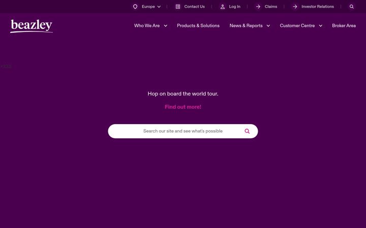 Screenshot of beazley.com