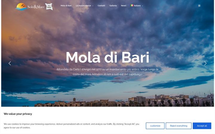 Screenshot of beb-soleemare.it