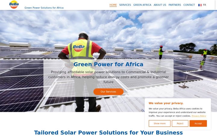 Screenshot of beba-africa.com