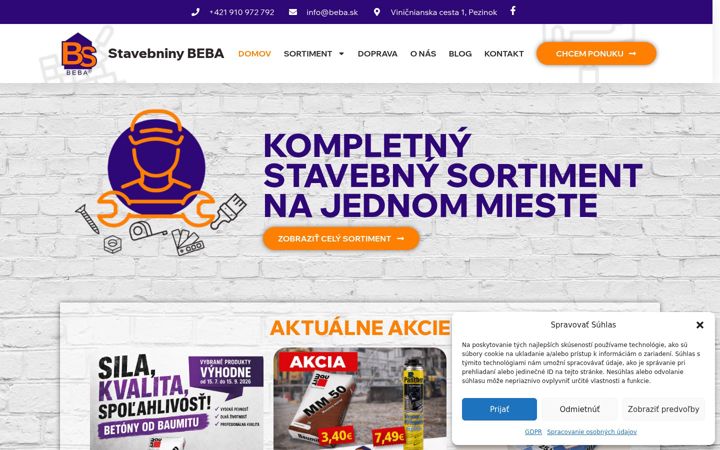 Screenshot of beba.sk