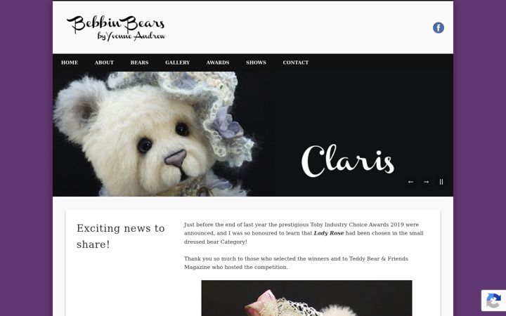 Screenshot of bebbinbears.co.uk