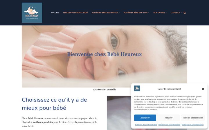 Screenshot of bebe-heureux.fr