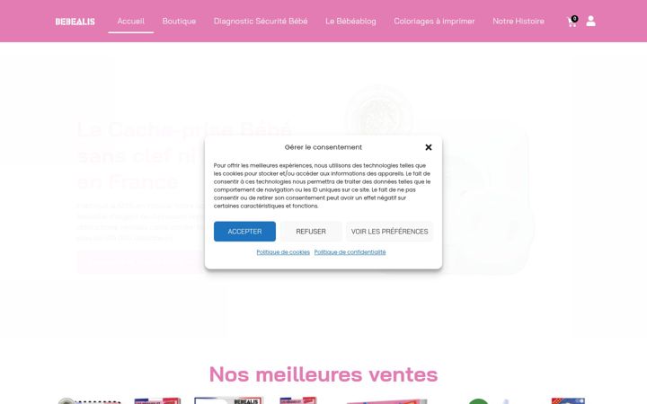 Screenshot of bebealis.com