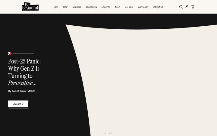 Screenshot of bebeautiful.in
