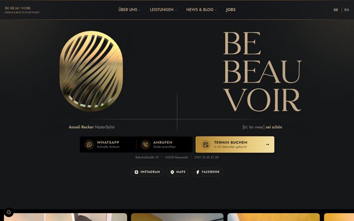 Screenshot of bebeauvoir.com