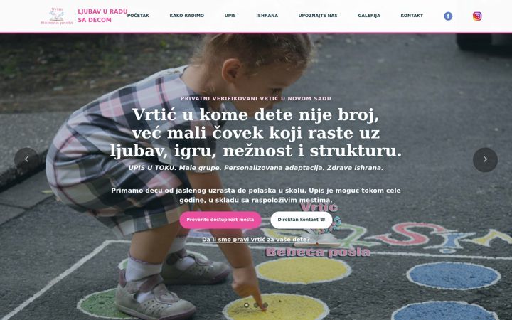 Screenshot of bebecaposla.rs