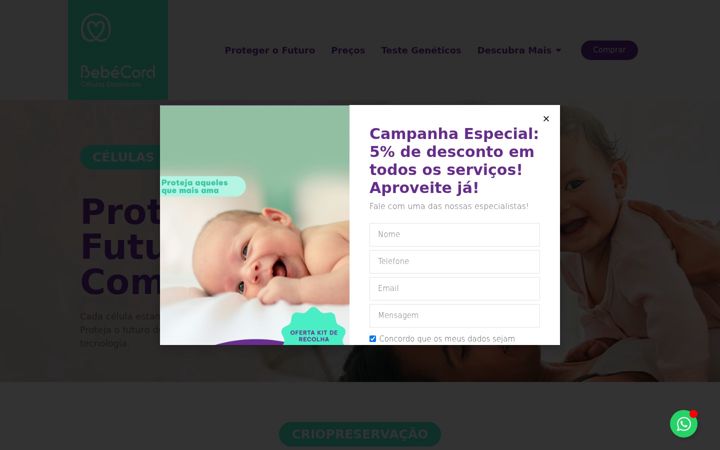 Captura de ecrã de bebecord.pt