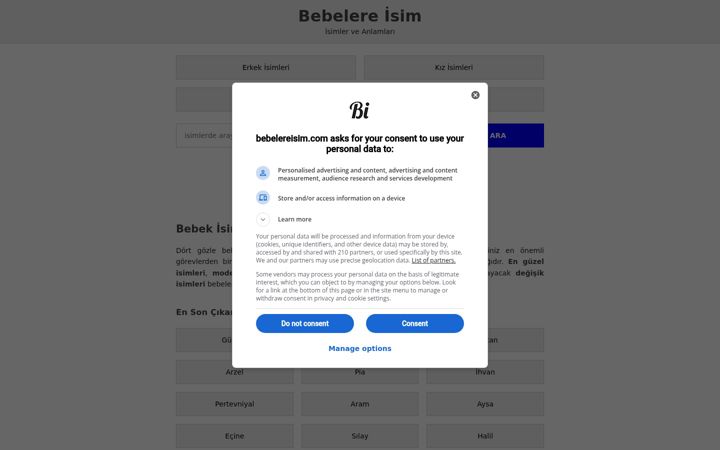 Screenshot of bebelereisim.com