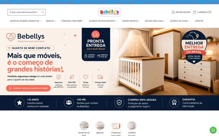 Screenshot of bebellys.com.br
