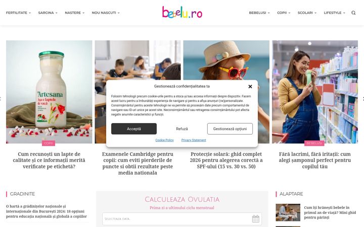 Screenshot of bebelu.ro