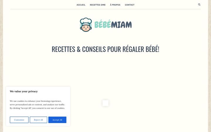 Screenshot of bebemiam.com