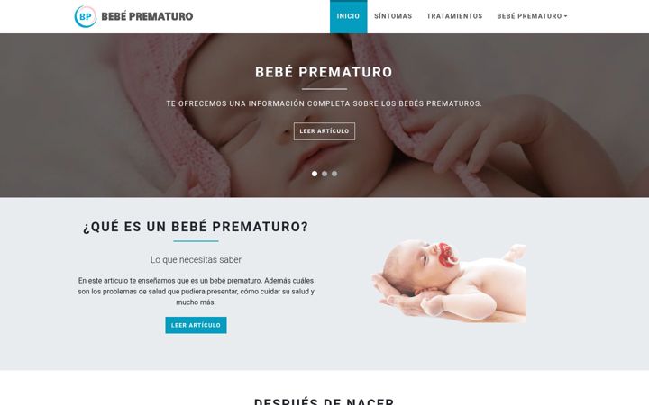Screenshot of bebeprematuro.com