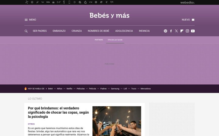 Screenshot of bebesymas.com