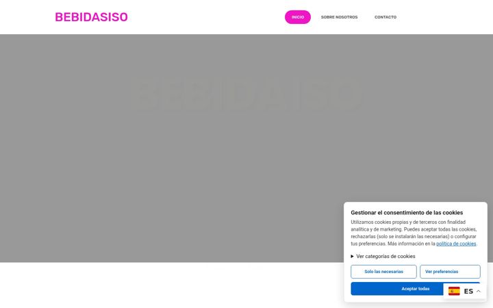 Screenshot of bebidasiso.com