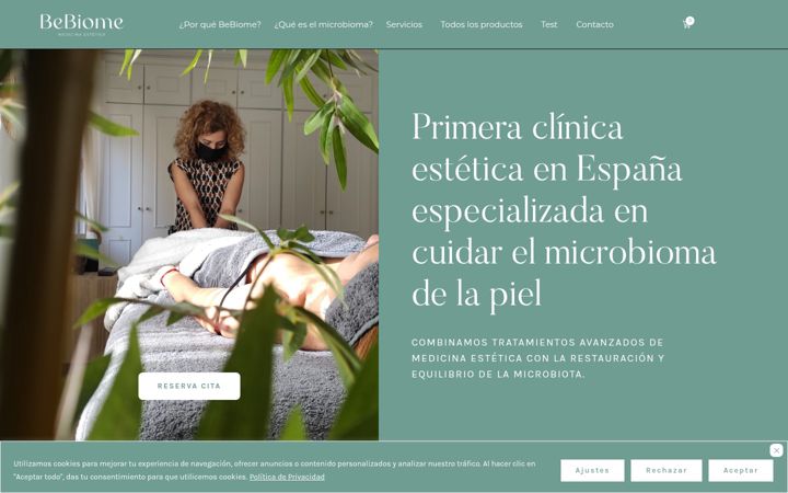 Screenshot of bebiome.es