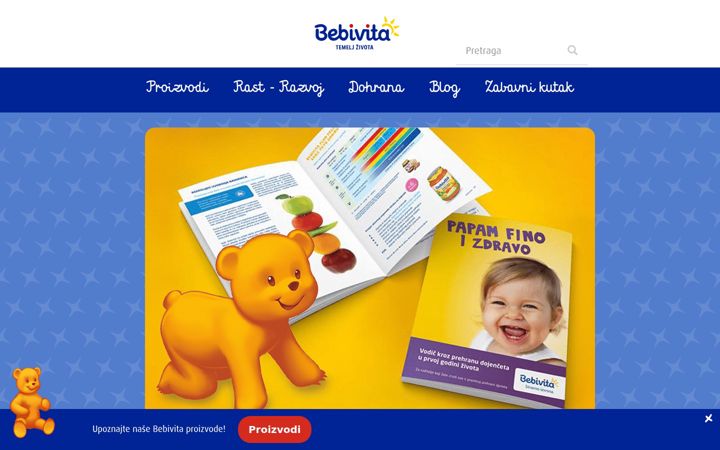 Screenshot of bebivita.hr