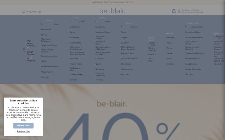 Screenshot του beblair.com