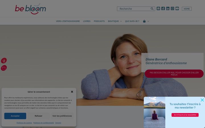 Screenshot of bebloom.ch