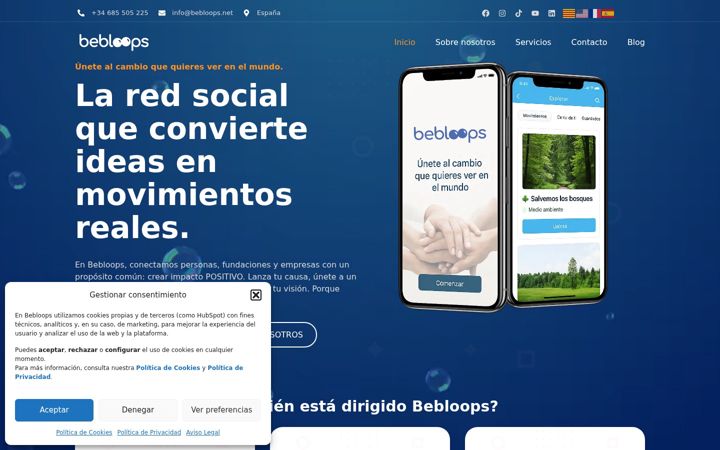 Screenshot stránky bebloops.net