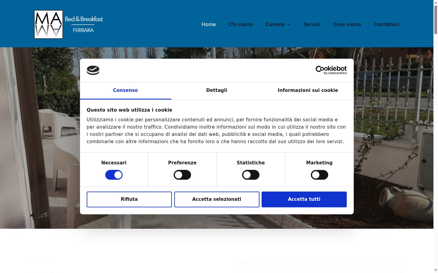 Screenshot des Einwilligungsbanners vor jeglicher Interaktion