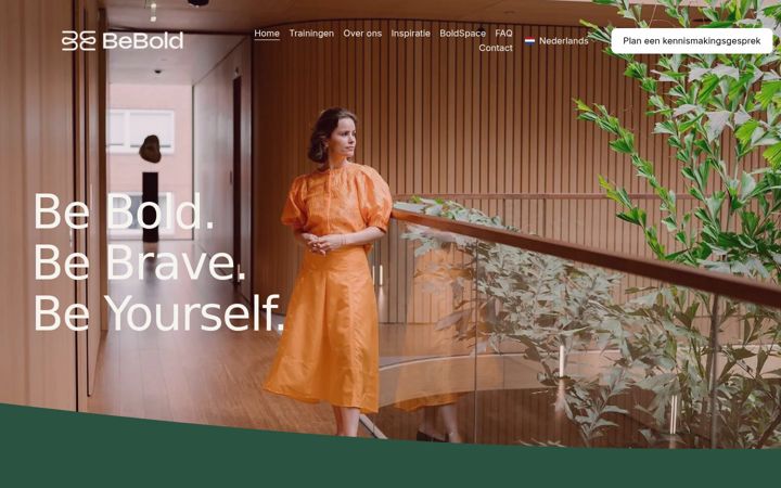 Screenshot of beboldacademy.nl