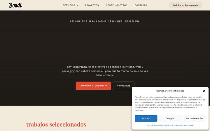 Screenshot of bebondi.com