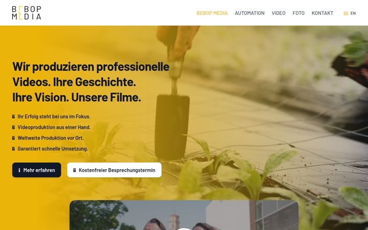 Screenshot of bebop-media.de
