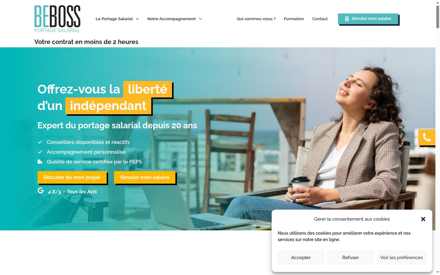 Screenshot des Einwilligungsbanners vor jeglicher Interaktion