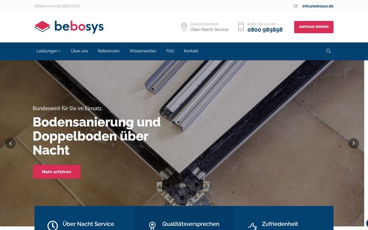 Screenshot of bebosys.de